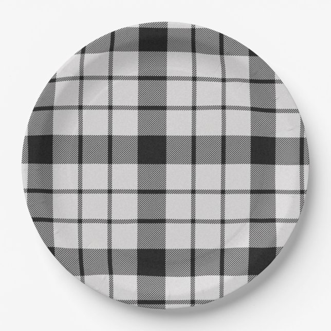 MacFarlane Plaid Tartan Scottish Clan Pattern Paper Plate (Front)