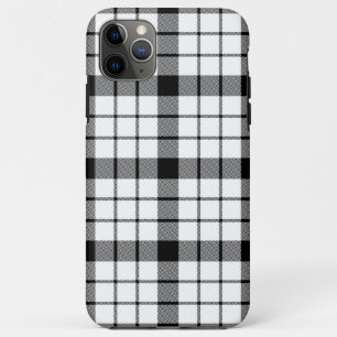 MacFarlane tartan black white plaid iPhone 11 Pro Max Case