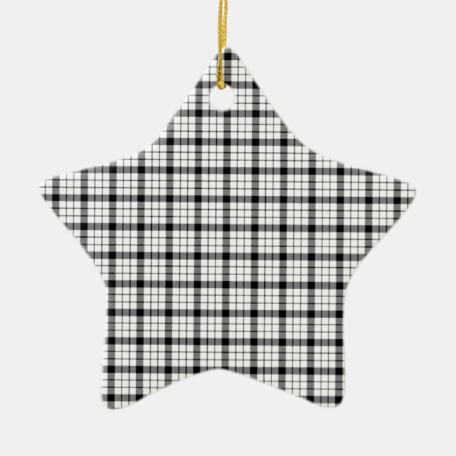 MacFarlane Tartan Ceramic Tree Decoration (Front)