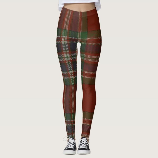 MacFarlane Tartan Clan Plaid Leggings (Front)