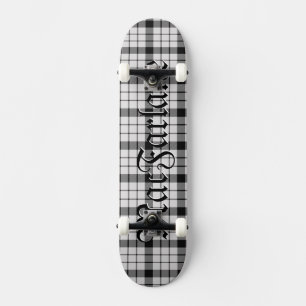 MacFarlane Tartan Plaid Pattern Red Skateboard