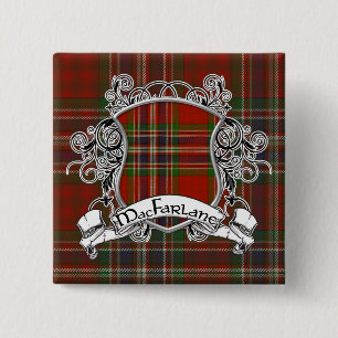 MacFarlane Tartan Shield 15 Cm Square Badge