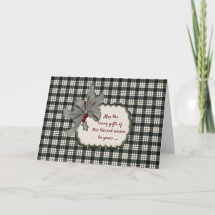 MacFarlane Weathered Tartan Christmas Holiday Card