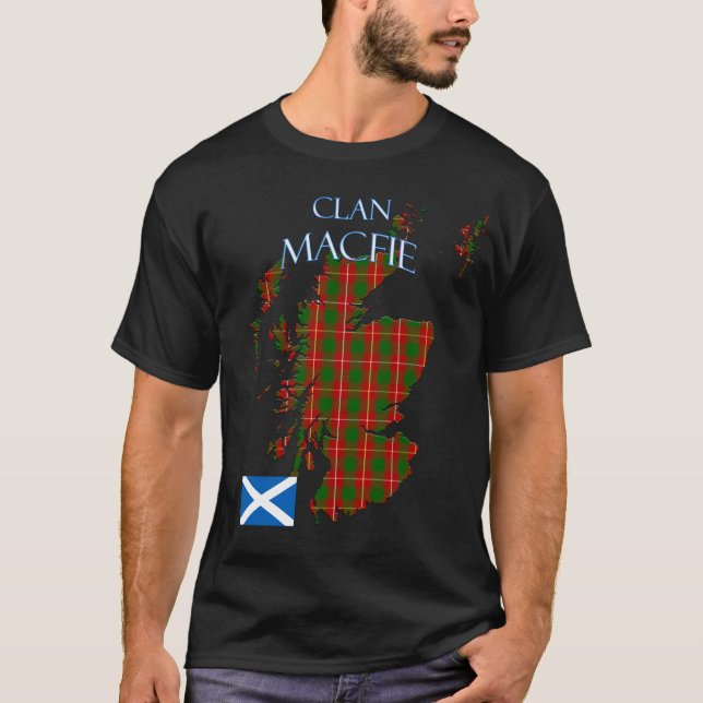 MacFie Scottish Clan Tartan Scotland T-Shirt (Front)