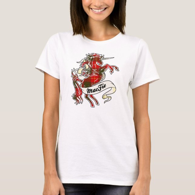 MacFie Tartan Unicorn T-Shirt (Front)