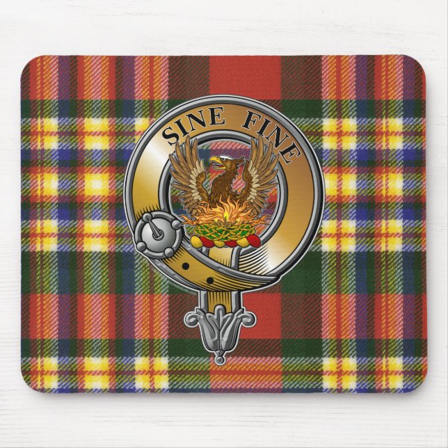 MacGill Tartan & Badge Mouse Mat (Front)