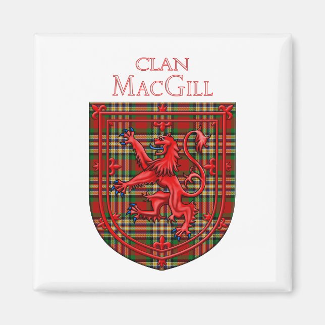 MacGill Tartan Scottish Plaid Lion Rampant Magnet (Front)