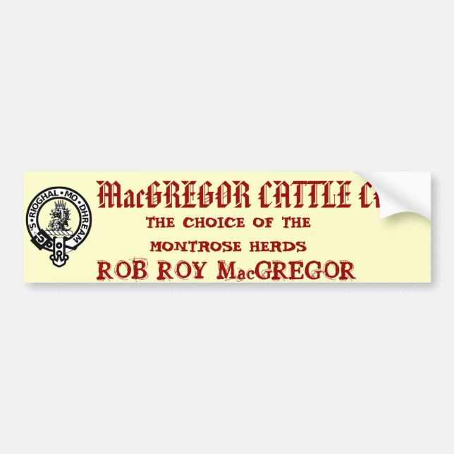MacGREGOR CATTLE CO. Bumper Sticker (Front)