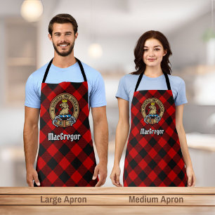 MacGregor Crest over Rob Roy Tartan Apron