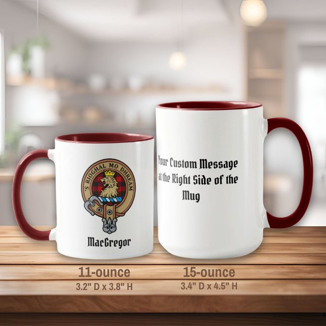 MacGregor Crest over Rob Roy Tartan Mug (Creator Uploaded)