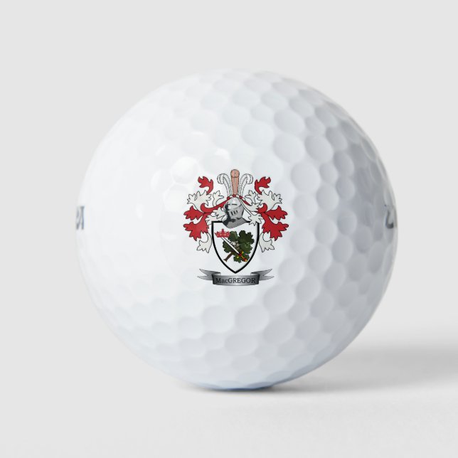 MacGregor Family Crest Coat of Arms Golf Balls (Front)