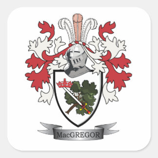 MacGregor Family Crest Coat of Arms Square Sticker