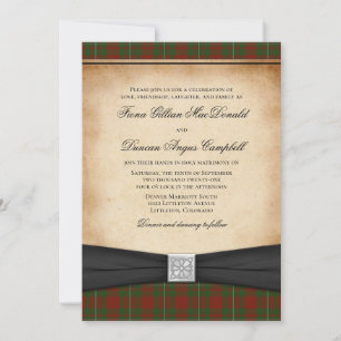 MacGregor of Cardney Tartan Wedding Invitation
