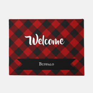 MacGregor Rob Roy Buffalo Plaid Red Tartan Doormat