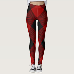 MacGregor Rob Roy Buffalo Plaid Red Tartan Leggings