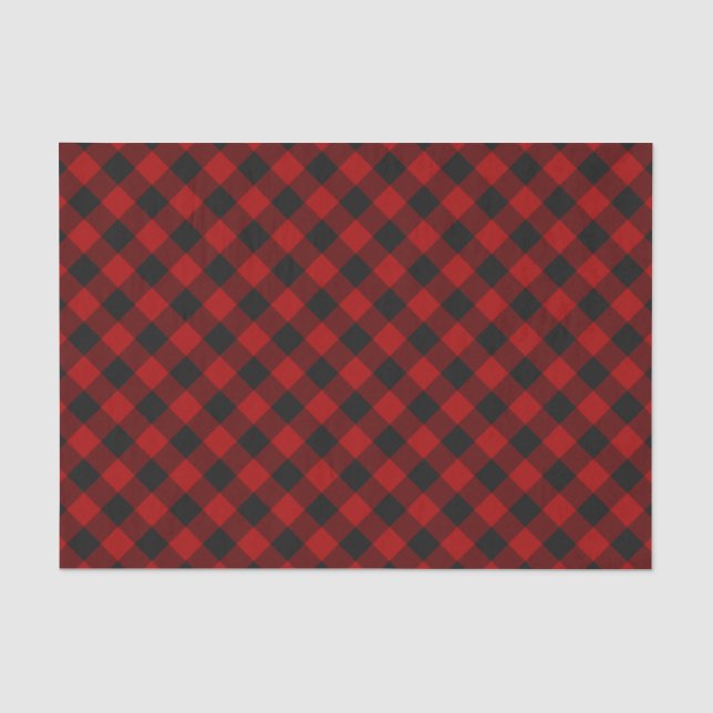 MacGregor | Rob Roy | Buffalo Plaid Red Tartan Tissue Paper (Front)