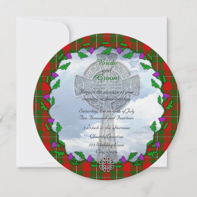 MacGregor Scottish Wedding Invitation (Front)
