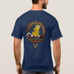 MacGregor Tartan Clan Badge T-Shirt<br><div class="desc">The shirt above features our NEW MacGregor tartan clan badge ready for the highland games,  family reunions or "strut your stuff" around town! In the front pocket area are Scottish flags and the infamous thistle! Translation of the motto is "Royal is my race". Proud to be Scottish!</div>