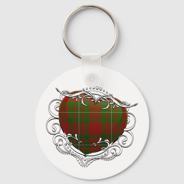MacGregor Tartan Heart Key Ring (Front)