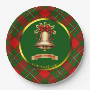 MacGregor Tartan Personalised Christmas Paper Plate