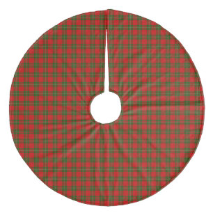MacGregor tartan red green plaid Fleece Tree Skirt