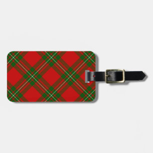 MacGregor tartan red green plaid Luggage Tag