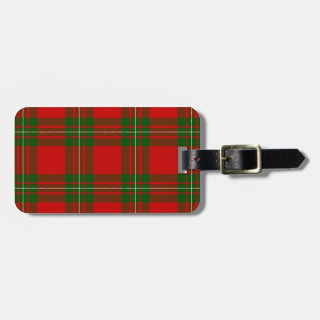 MacGregor tartan red green plaid Luggage Tag (Front Horizontal)