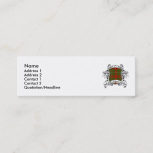 MacGregor Tartan Shield Mini Business Card