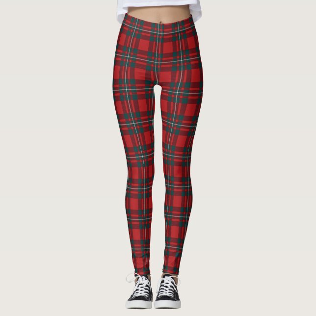 MacGregor Tartan! The Original Christmas Plaid! Leggings (Front)