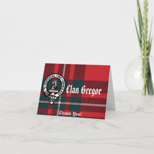 MacGregorRed1, Gregor Badge, Clan Gregor, Thank... Thank You Card