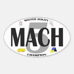 MACH 5 Dog Agility Title Sticker