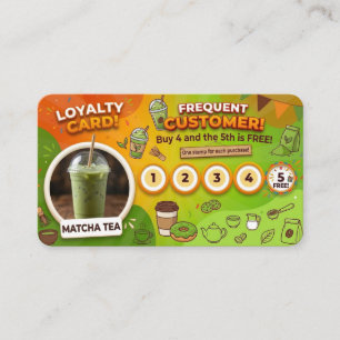Macha tea- Loyalty Local shop  Business Card