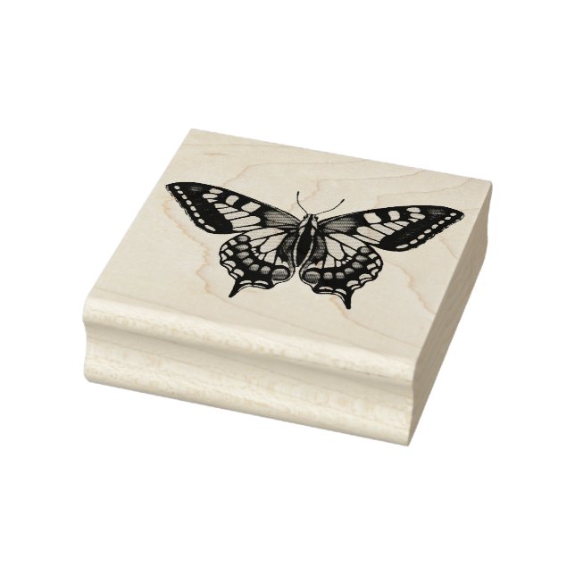 Machaon Swallowtail Butterfly Rubber Stamp (Stamp)