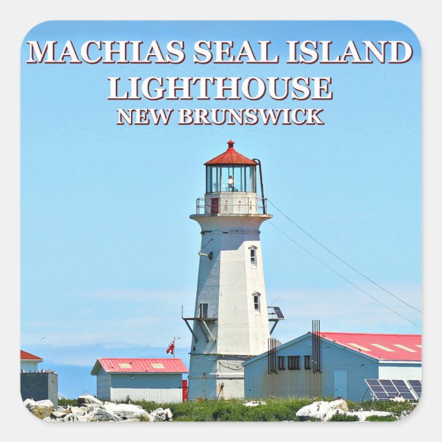 Machias Seal Island Lighthouse, Canada Stickers (Front)