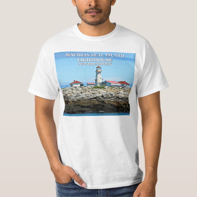 Machias Seal Island Lighthouse, New Brunsw T-Shirt (Front)
