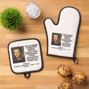 Machiavelli Lead Introduction New Order Of Things Oven Mitt & Pot Holder Set