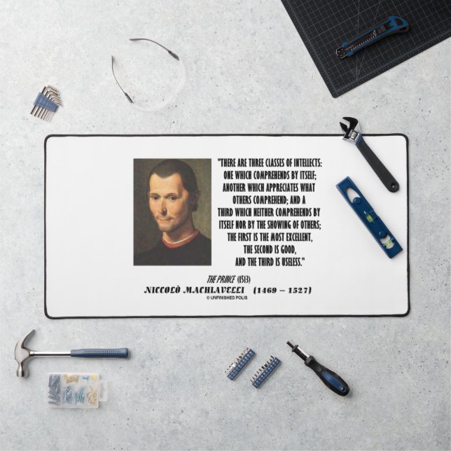 Machiavelli Three Classes Of Intellects Quote Desk Mat (Workstation)