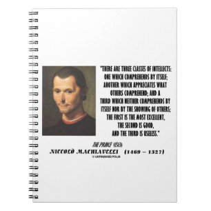 Machiavelli Three Classes Of Intellects Quote Notebook