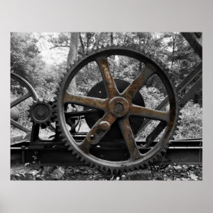 MACHINE ABANDONED in FOREST Poster