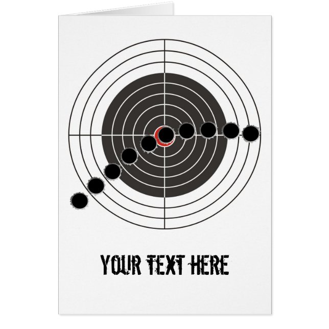 Machine gun bullet holes over shooting target (Front)