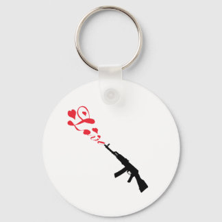 Machine Gun Love red Key Ring