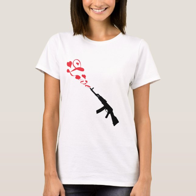 Machine Gun Love red T-Shirt (Front)
