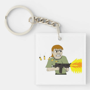machine gunner key ring