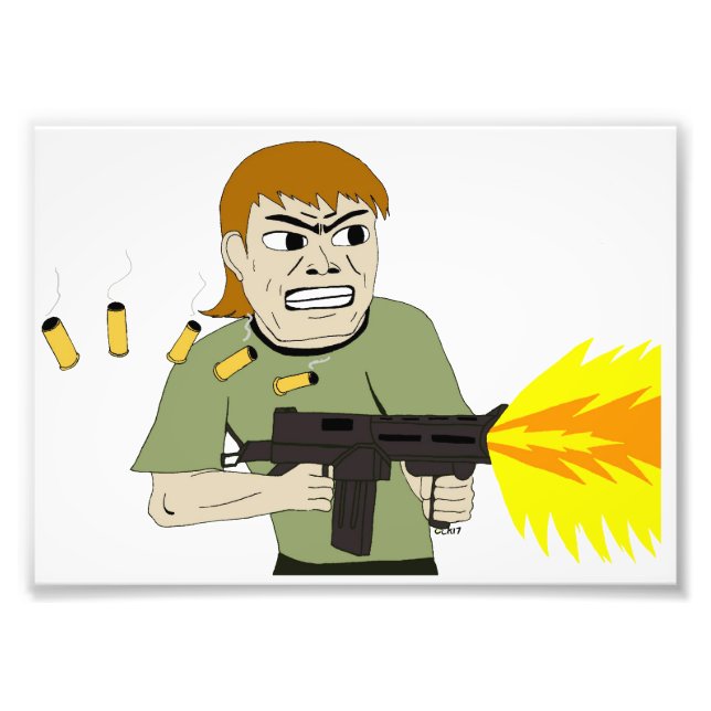 machine gunner photo print (Front)