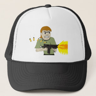 machine gunner trucker hat