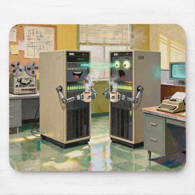 “Machine Language”  -  Humourous Technology        Mouse Mat (Front)
