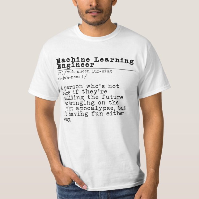 Machine Learning Engineer - "Robot Overlord in Tra T-Shirt (Front)