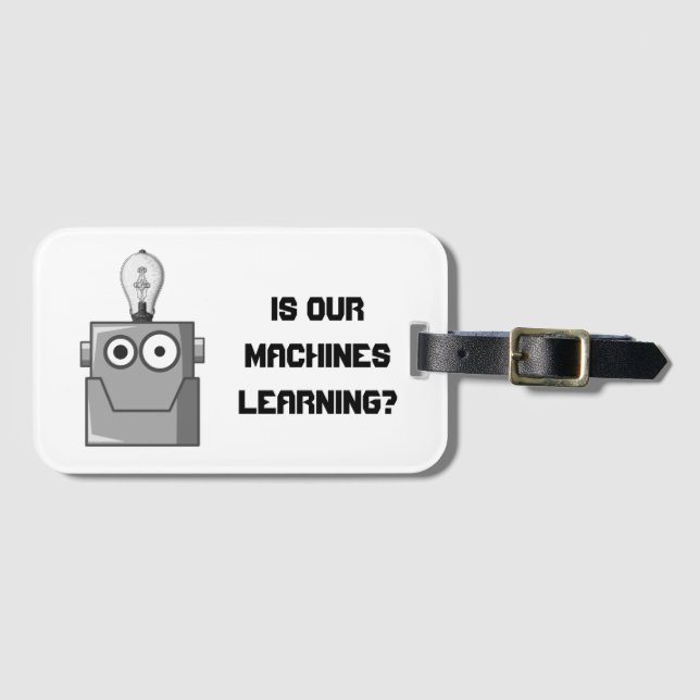 Machine Learning Technology Humour Luggage Tag (Front Horizontal)