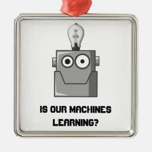 Machine Learning Technology Humour Metal Tree Decoration
