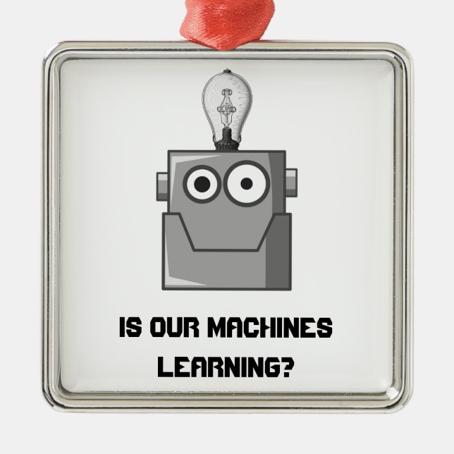 Machine Learning Technology Humour Metal Tree Decoration (Front)